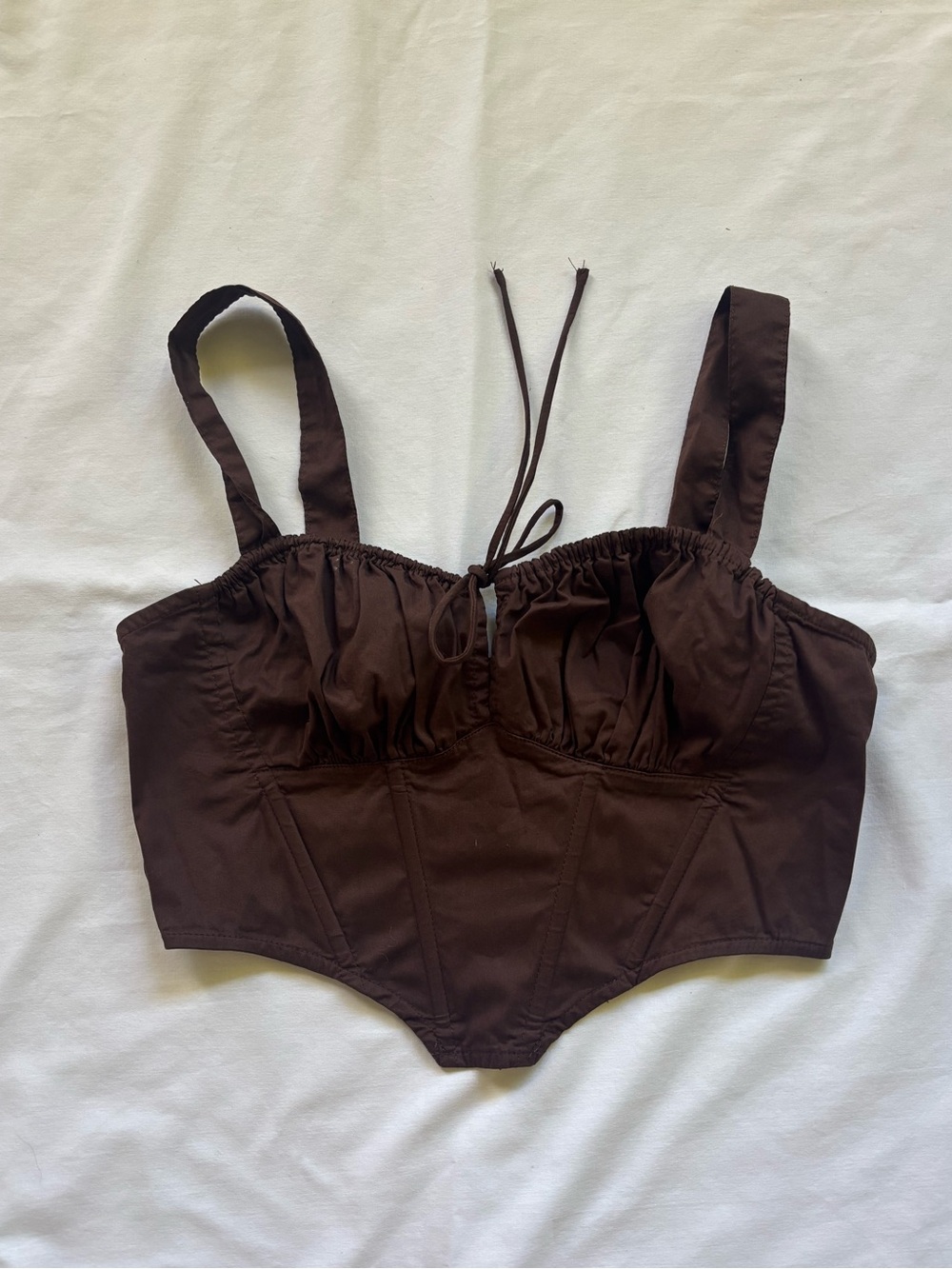 Homecoming Honolulu Women's Brown Bustier Crop Top - Brown